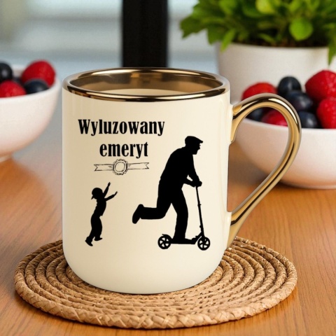 Kubek PREMIUM śmieszny prezent dla EMERYTA zakończenie pracy Emerytura