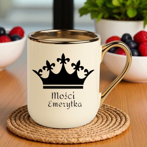 Kubek PREMIUM śmieszny prezent dla EMERYTKI zakończenie pracy Emerytura