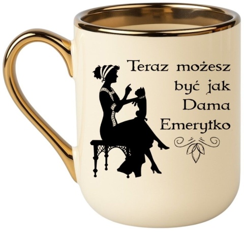 Kubek PREMIUM śmieszny prezent dla EMERYTKI zakończenie pracy Emerytura