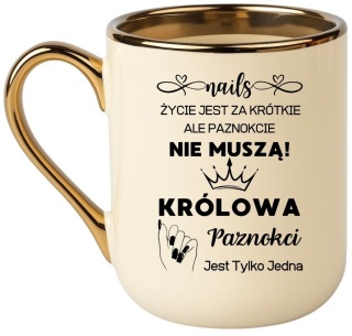 Kubek PREMIUM wyjątkowy prezent dla STYLISTKI PAZNOKCI