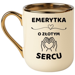 Kubek PREMIUM z dedykacją wyjątkowy elegancki prezent dla EMERYTKI