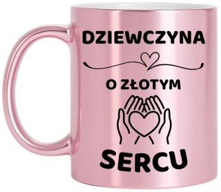 Kubek różowy z dedykacją wyjątkowy prezent dla DZIEWCZYNY