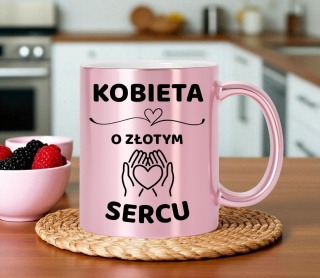 Kubek różowy z dedykacją wyjątkowy prezent dla KOBIETY MAMY KOLEŻANKI
