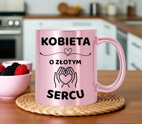 Kubek różowy z dedykacją wyjątkowy prezent dla KOBIETY MAMY KOLEŻANKI