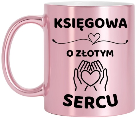 Kubek różowy z dedykacją wyjątkowy prezent dla KSIĘGOWEJ