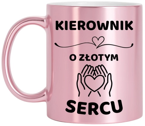 Kubek różowy z dedykacją wyjątkowy prezent dla Pani KIEROWNIK