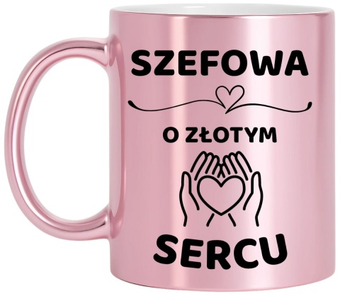Kubek różowy z dedykacją wyjątkowy prezent dla SZEFOWEJ