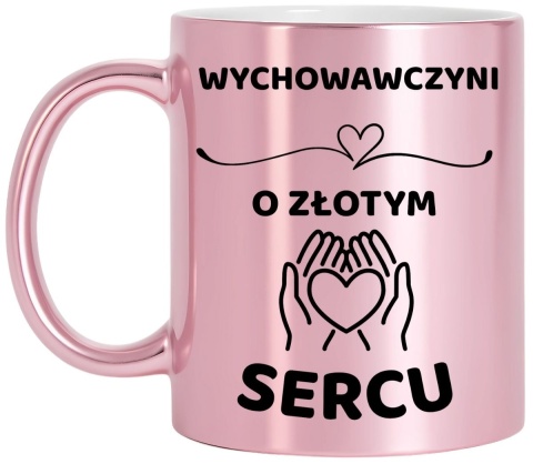 Kubek różowy z dedykacją wyjątkowy prezent dla WYCHOWAWCZYNI