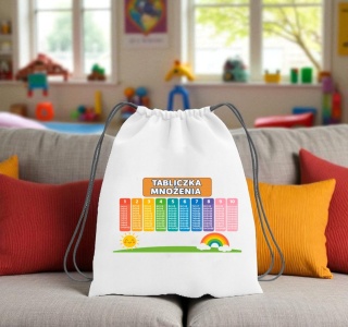 Plecak z TABLICZKĄ MNOŻENIA edukacyjny worek do szkoły przedszkola na buty