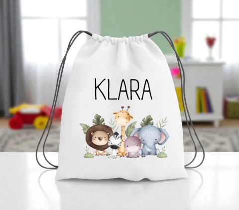 Plecak z imieniem worek do szkoły przedszkola na buty kapcie