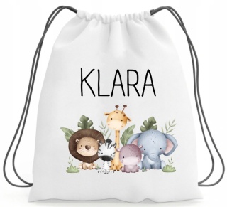 Plecak z imieniem worek do szkoły przedszkola na buty kapcie