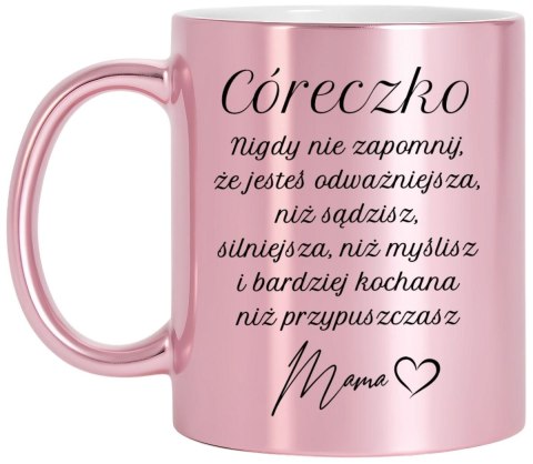 Różowy kubek z dedykacją dla Córki - wyjątkowy prezent na każdą okazję