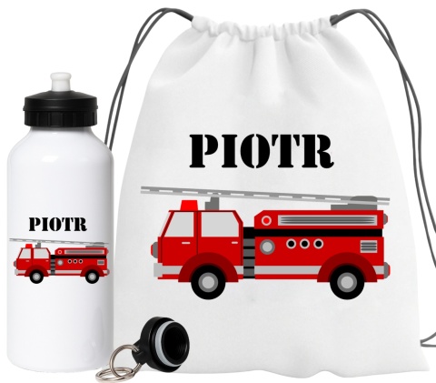 Zestaw bidon i plecak z imieniem dziecka worek do szkoły buty kapcie wzory