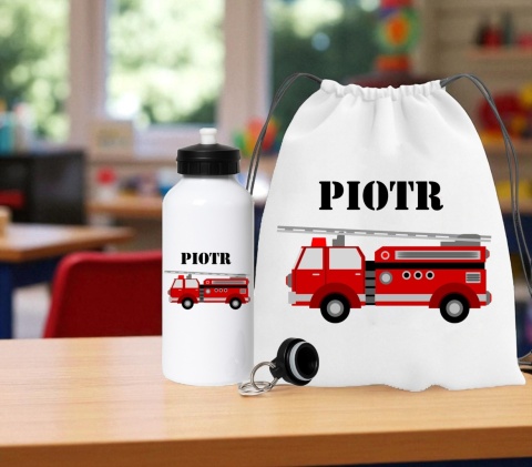 Zestaw bidon i plecak z imieniem dziecka worek do szkoły buty kapcie wzory