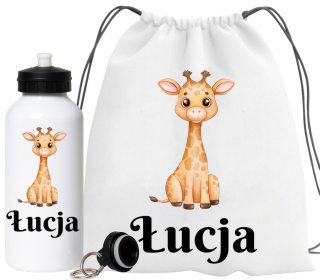 Zestaw bidon i plecak z imieniem dziecka worek do szkoły buty kapcie wzory