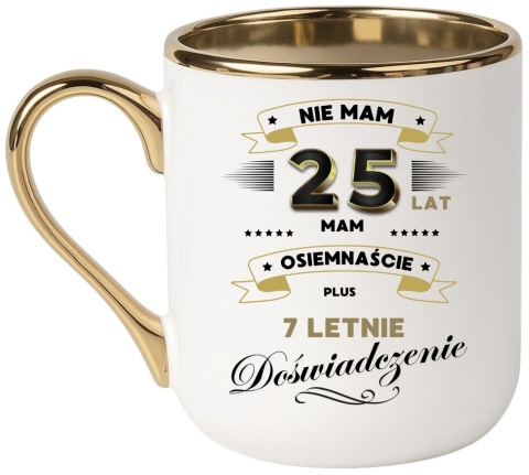 Kubek PREMIUM prezent na URODZINY 25 LAT oryginalny upominek z dedykacją