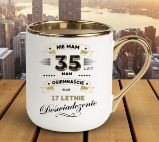 Kubek PREMIUM prezent na URODZINY 35 LAT oryginalny upominek z dedykacją