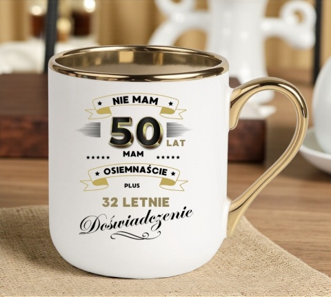 Kubek PREMIUM prezent na URODZINY 50 LAT oryginalny upominek z dedykacją