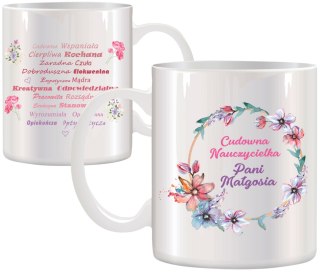 KUBEK PREZENT DZIEŃ NAUCZYCIELA WYCHOWAWCY NAUCZYCIELKI Z IMIENIEM