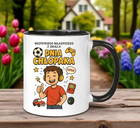 Kubek z nadrukiem prezent Dzień CHŁOPAKA dla kolegi chłopca urodziny wzory