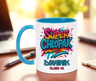 Kubek z nadrukiem prezent Dzień CHŁOPAKA dla kolegi z klasy z IMIENIEM