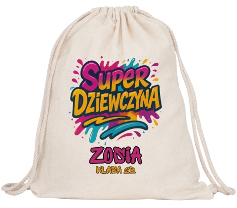 Plecak PREMIUM dla Dziewczynki worek na buty kapcie do szkoły przedszkola