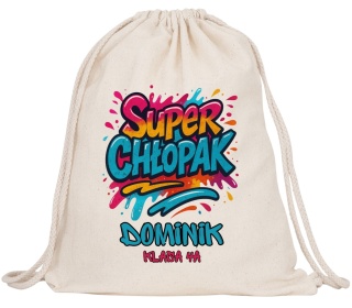 Plecak PREMIUM na Dzień Chłopaka worek na buty kapcie do szkoły przedszkola