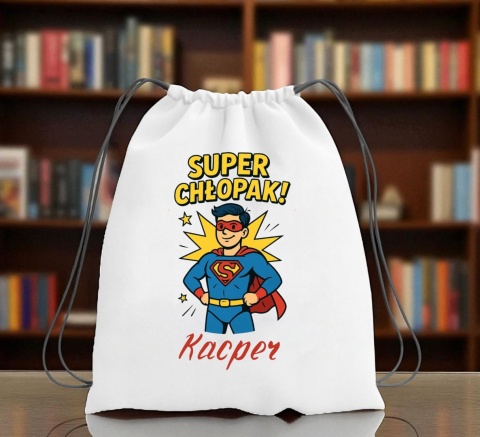Plecak z imieniem Dzień Chłopaka worek na buty kapcie do szkoły przedszkola
