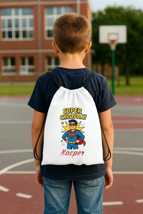 Plecak z imieniem Dzień Chłopaka worek na buty kapcie do szkoły przedszkola