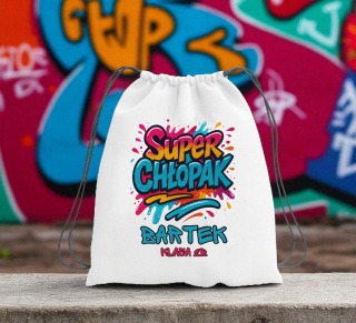 Plecak z imieniem Dzień Chłopaka worek na buty kapcie do szkoły przedszkola