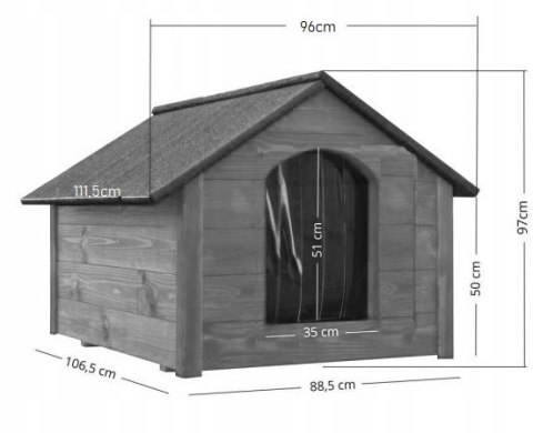 BUDA DREWNIANA OCIEPLANA DLA PSA PREMIUM XXL BARDZO DUŻA 106x88x97 PALISAND