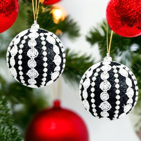 Bombki choinkowe styropianowe ozdoby świąteczne 8cm 3szt