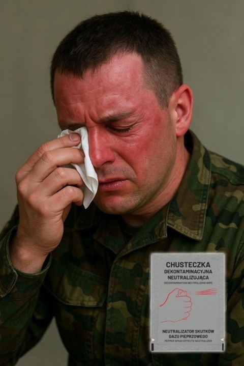 CHUSTECZKA NEUTRALIZUJĄCA GAZ PIEPRZOWY DEKONTAMINACYJNA