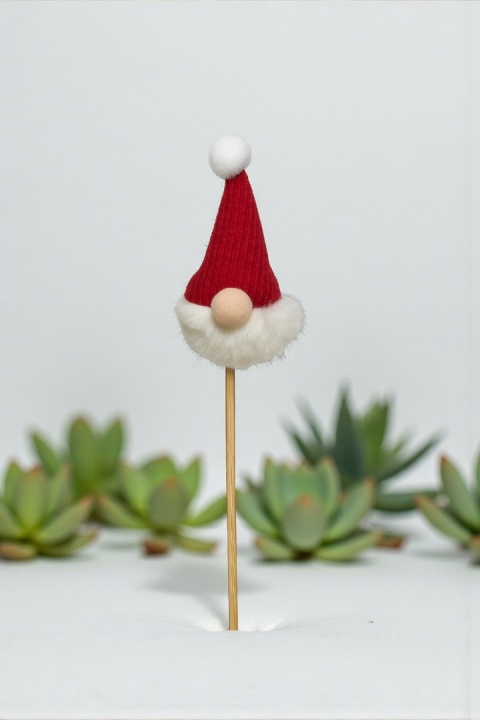Dekoracja Mikołaj czapka ozdoba na piku 30 cm