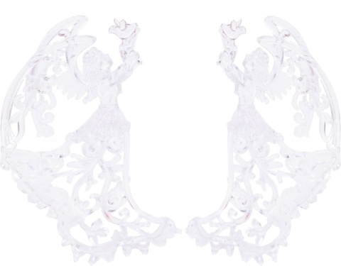 Dekoracja świąteczna ANIOŁEK brokat ozdoba zawieszka 2szt