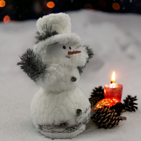 Figurka dekoracyjna BAŁWAN 33cm ozdoba świąteczna