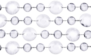 Girlanda kryształowa bezbarwny 18mm 100cm