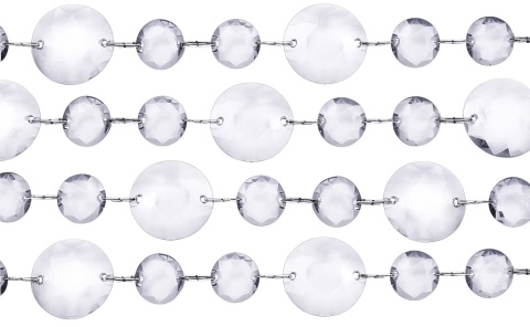 Girlanda kryształowa bezbarwny 18mm 100cm