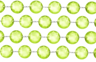 Girlanda kryształowa j. zieleń 18mm x 100 cm