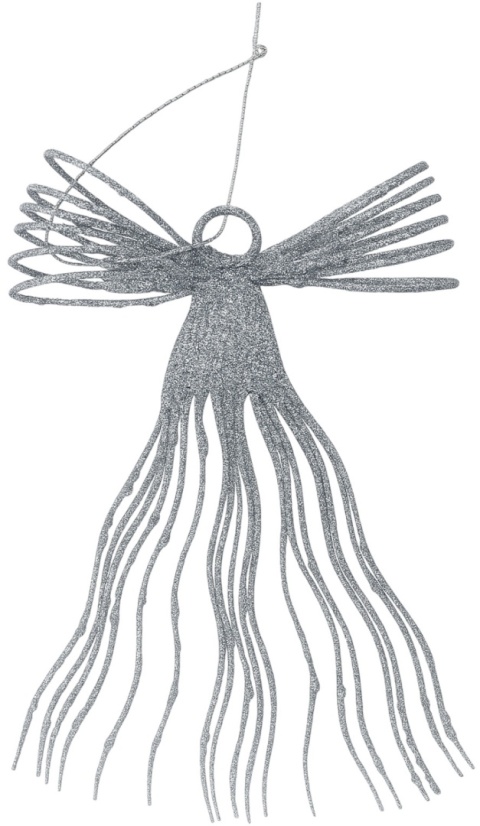 Kokarda na choinkę 14cm ozdoba choinkowa Srebrny