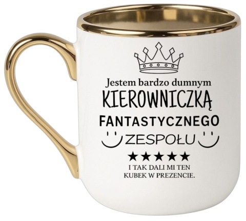 Kubek PREMIUM oryginalny śmieszny prezent dla KIEROWNICZKI SZEFOWEJ