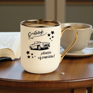 Kubek PREMIUM oryginalny śmieszny prezent dla Młodego KIEROWCY PRAWO JAZDY