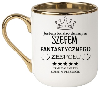 Kubek PREMIUM oryginalny śmieszny prezent dla SZEFA KIEROWNIKA