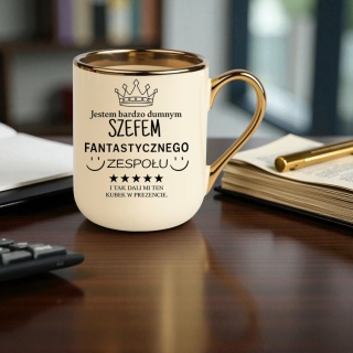 Kubek PREMIUM oryginalny śmieszny prezent dla SZEFA KIEROWNIKA