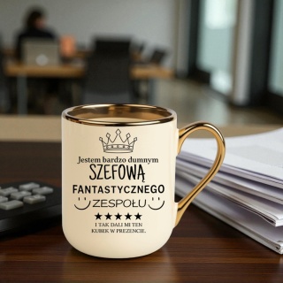 Kubek PREMIUM oryginalny śmieszny prezent dla SZEFOWEJ KIEROWNICZKI