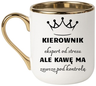 Kubek PREMIUM śmieszny prezent dla KIEROWNIKA ekskluzywny upominek
