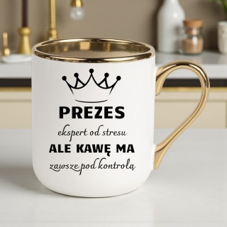 Kubek PREMIUM śmieszny prezent dla PREZESA ekskluzywny upominek