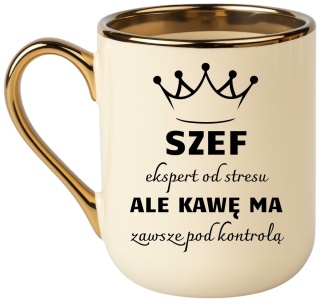 Kubek PREMIUM śmieszny prezent dla SZEFA ekskluzywny upominek