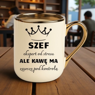 Kubek PREMIUM śmieszny prezent dla SZEFA ekskluzywny upominek