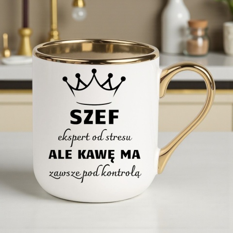 Kubek PREMIUM śmieszny prezent dla SZEFA ekskluzywny upominek